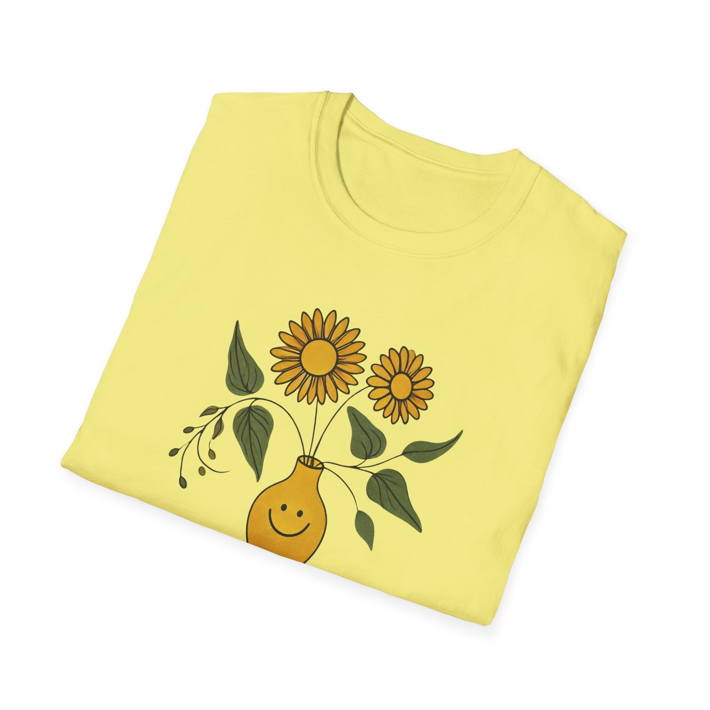Yellow Smiley Vase T-Shirt