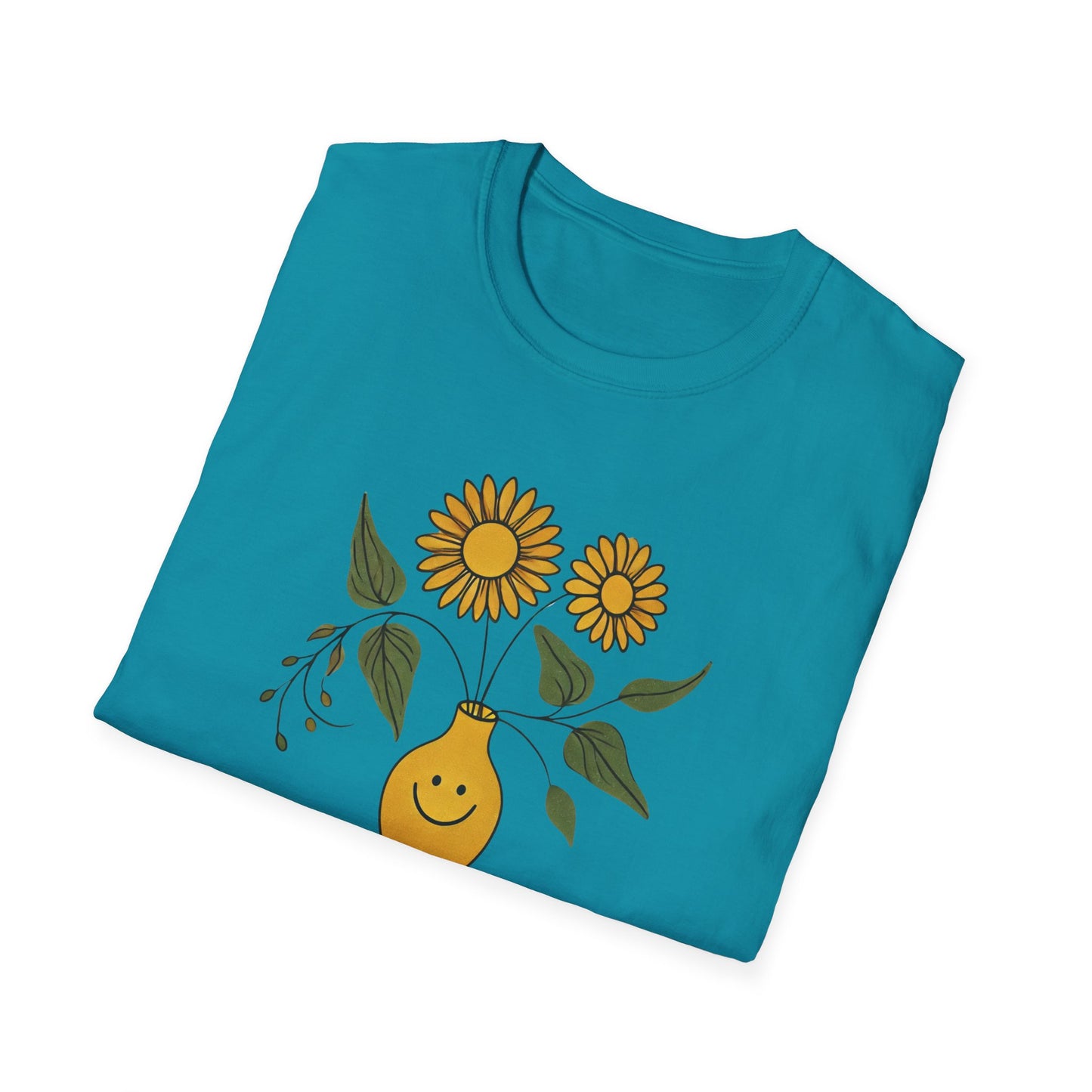 Yellow Smiley Vase T-Shirt