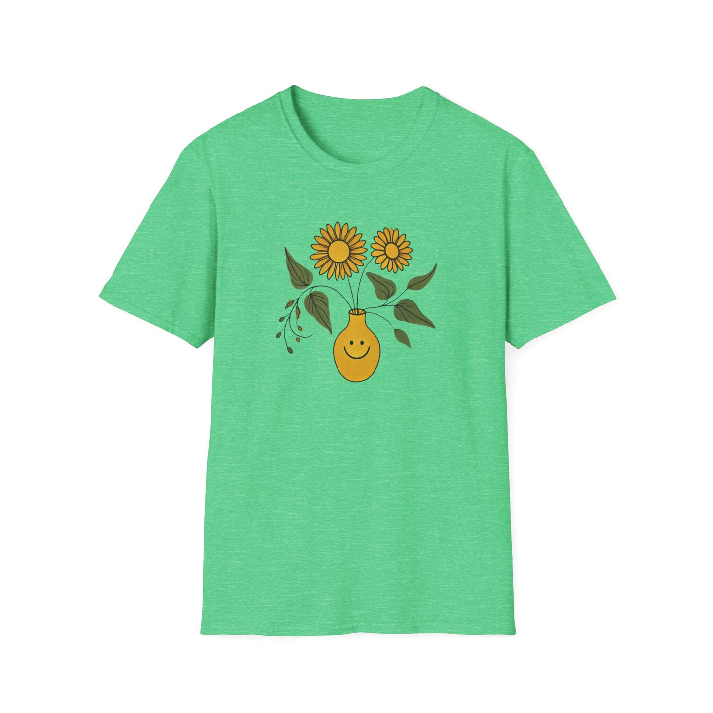 Yellow Smiley Vase T-Shirt