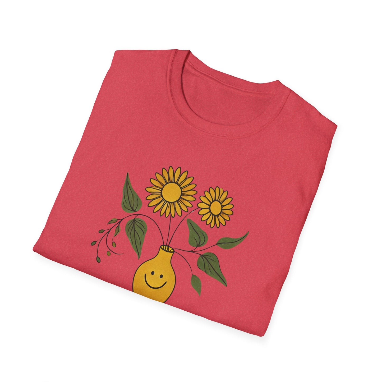 Yellow Smiley Vase T-Shirt