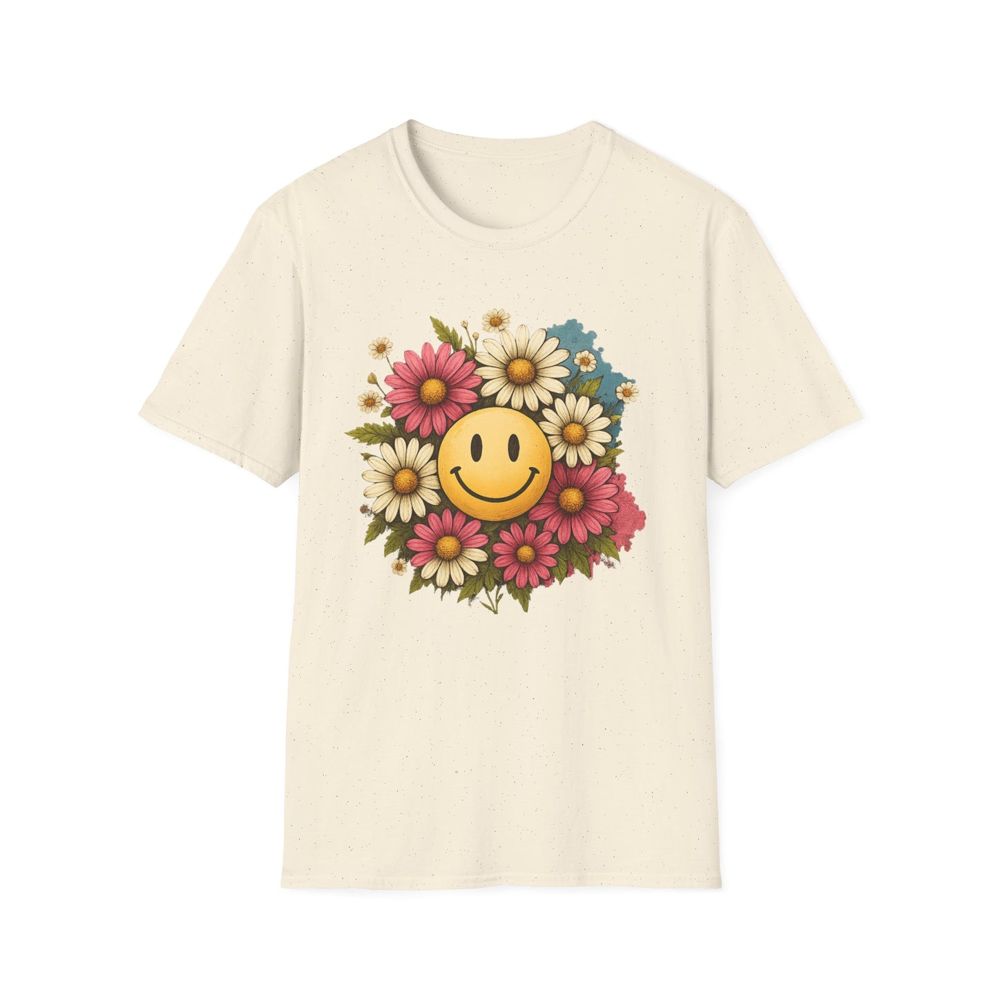 Smiley Face with Flowers T-Shirt