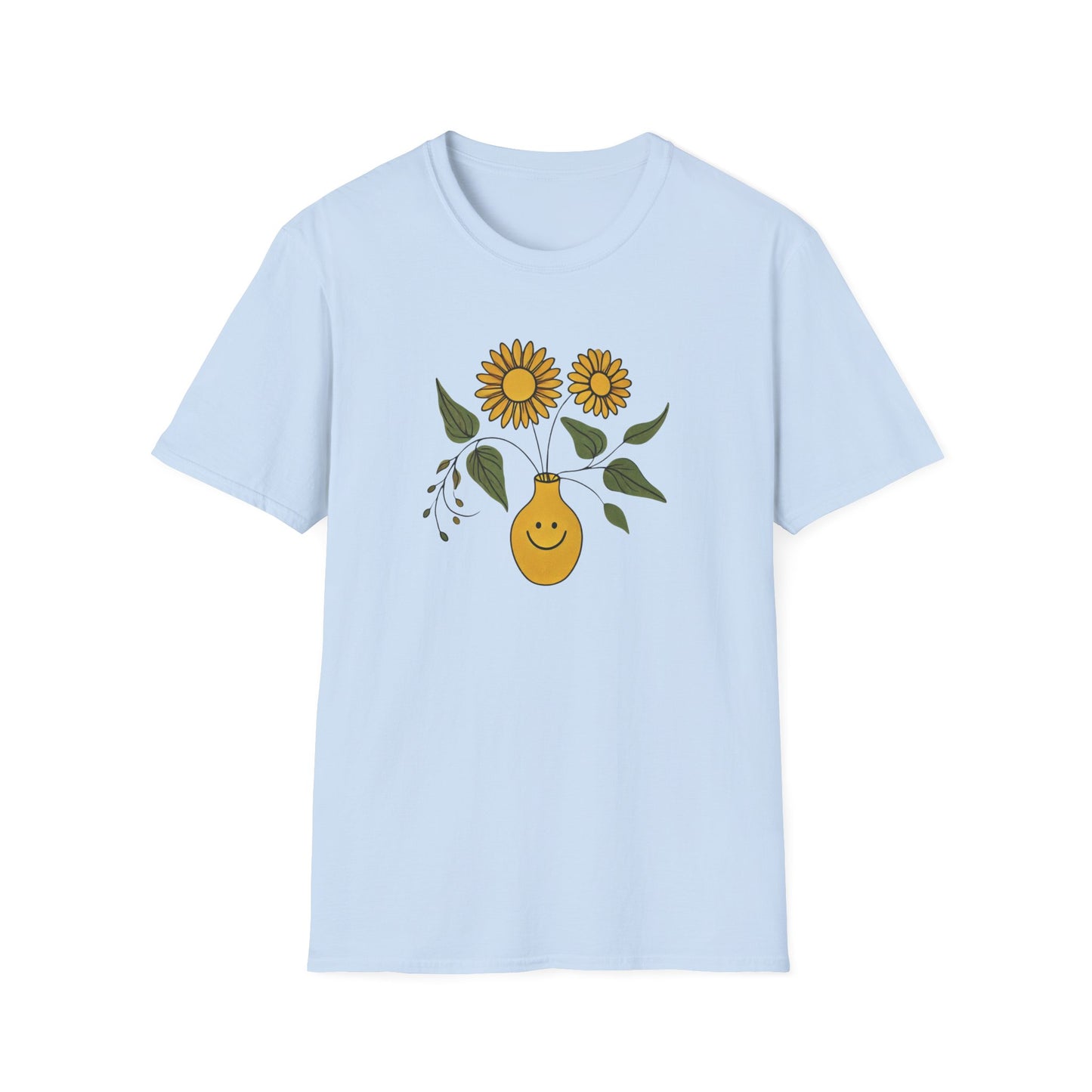 Yellow Smiley Vase T-Shirt