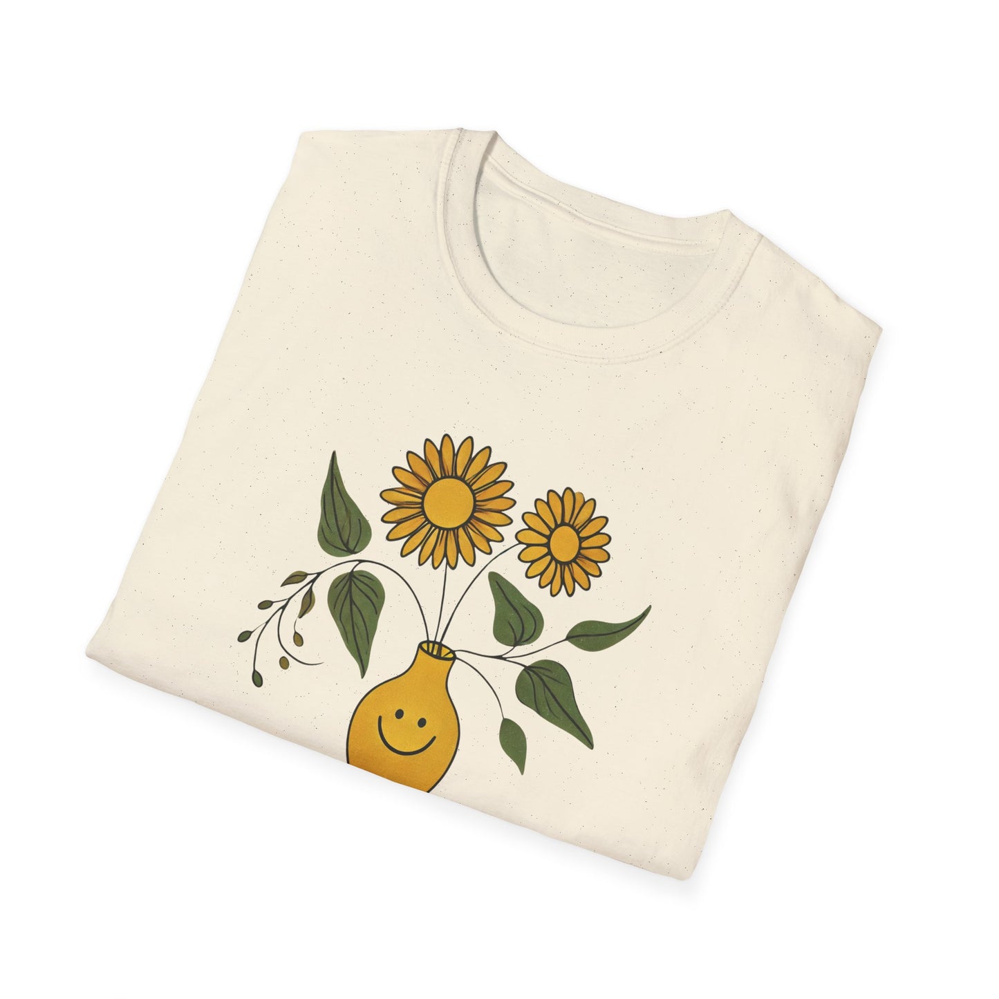 Yellow Smiley Vase T-Shirt