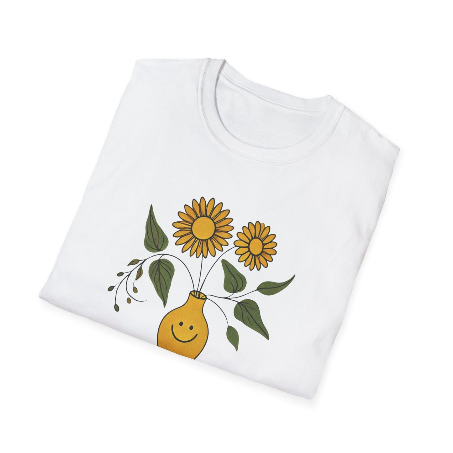 Yellow Smiley Vase T-Shirt