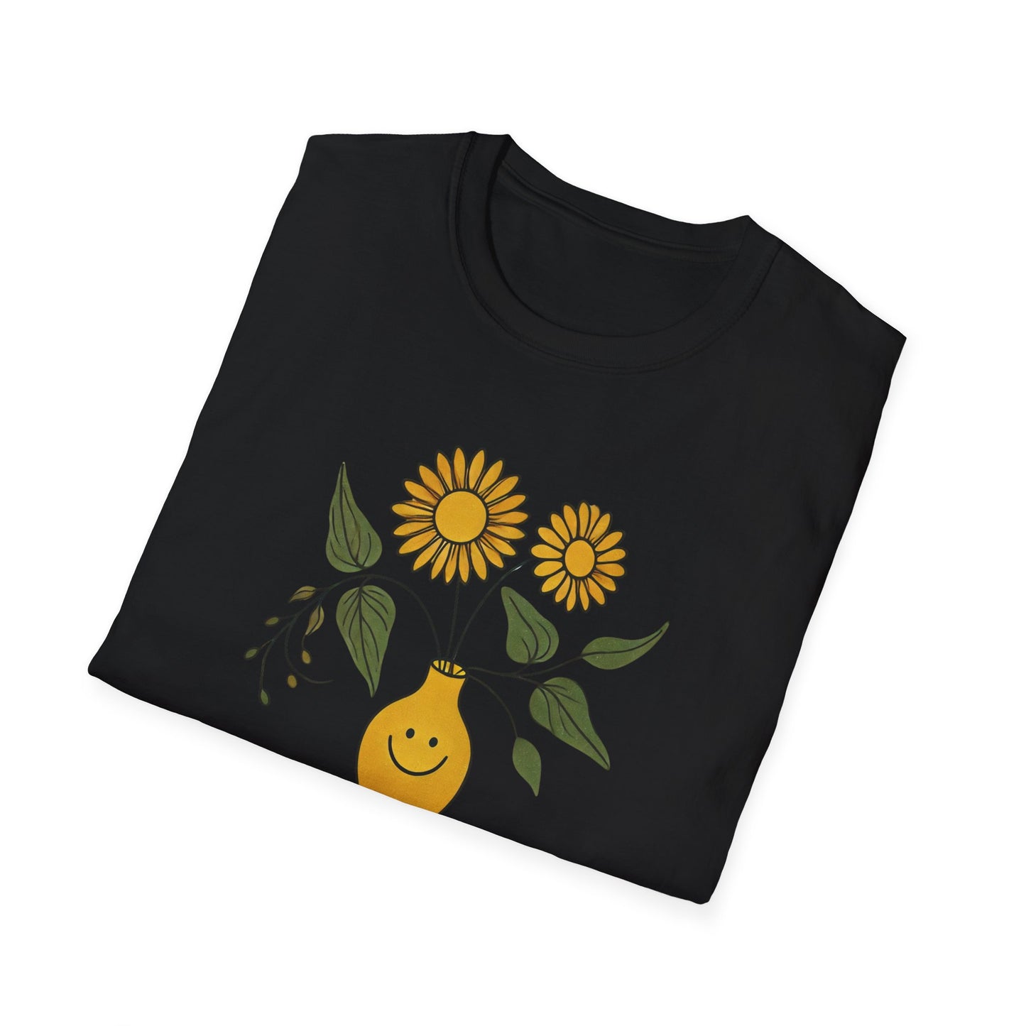 Yellow Smiley Vase T-Shirt