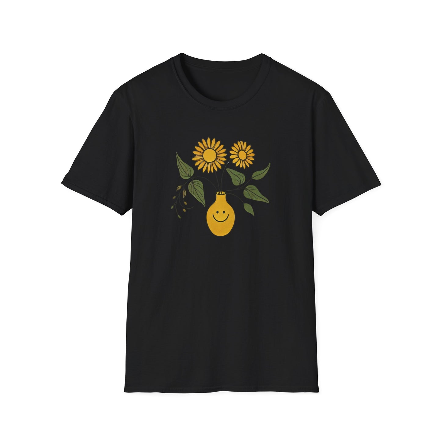 Yellow Smiley Vase T-Shirt