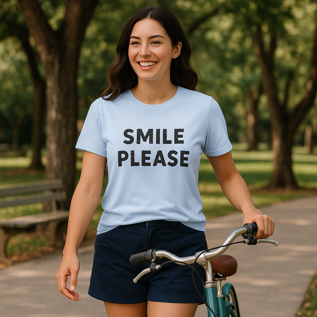 Smile Please with Texture T-Shirt