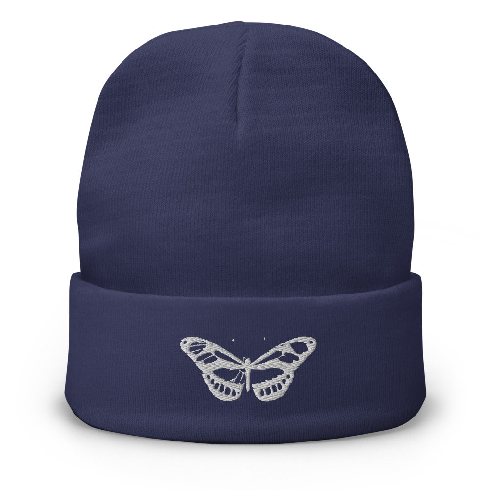 Embroidered Beanie - Butterfly