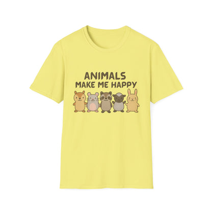 Animals Make Me Happy T-Shirt