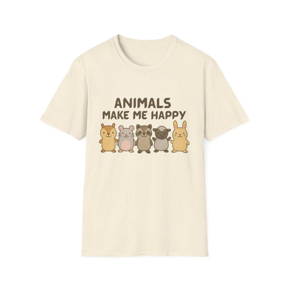 Animals Make Me Happy T-Shirt