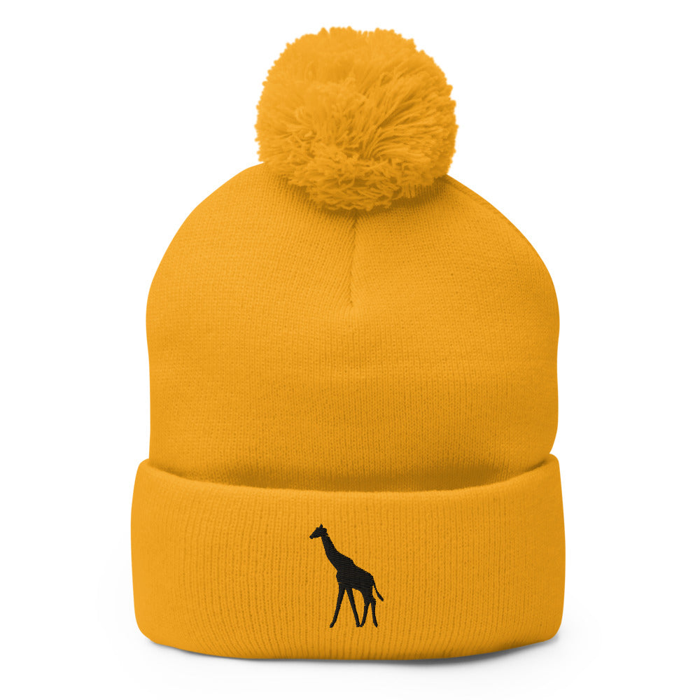 Pom-Pom Beanie - Giraffe