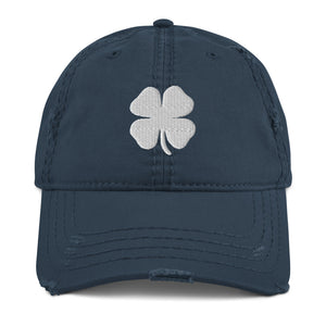 Distressed Hat - Lucky Four Leaf Clover (3 Color Options)
