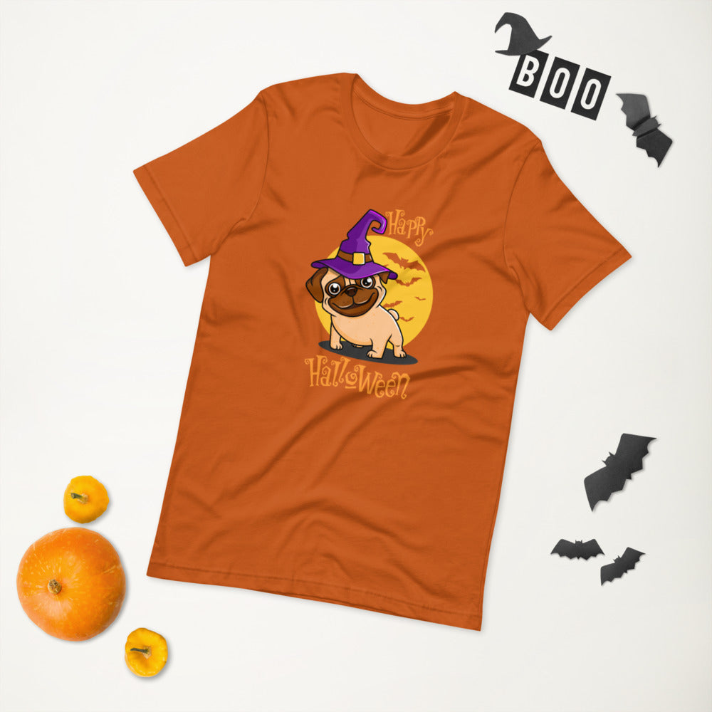Short-Sleeve Unisex T-Shirt - Pug Halloween