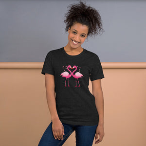 Unisex t-shirt - Two Flamingos