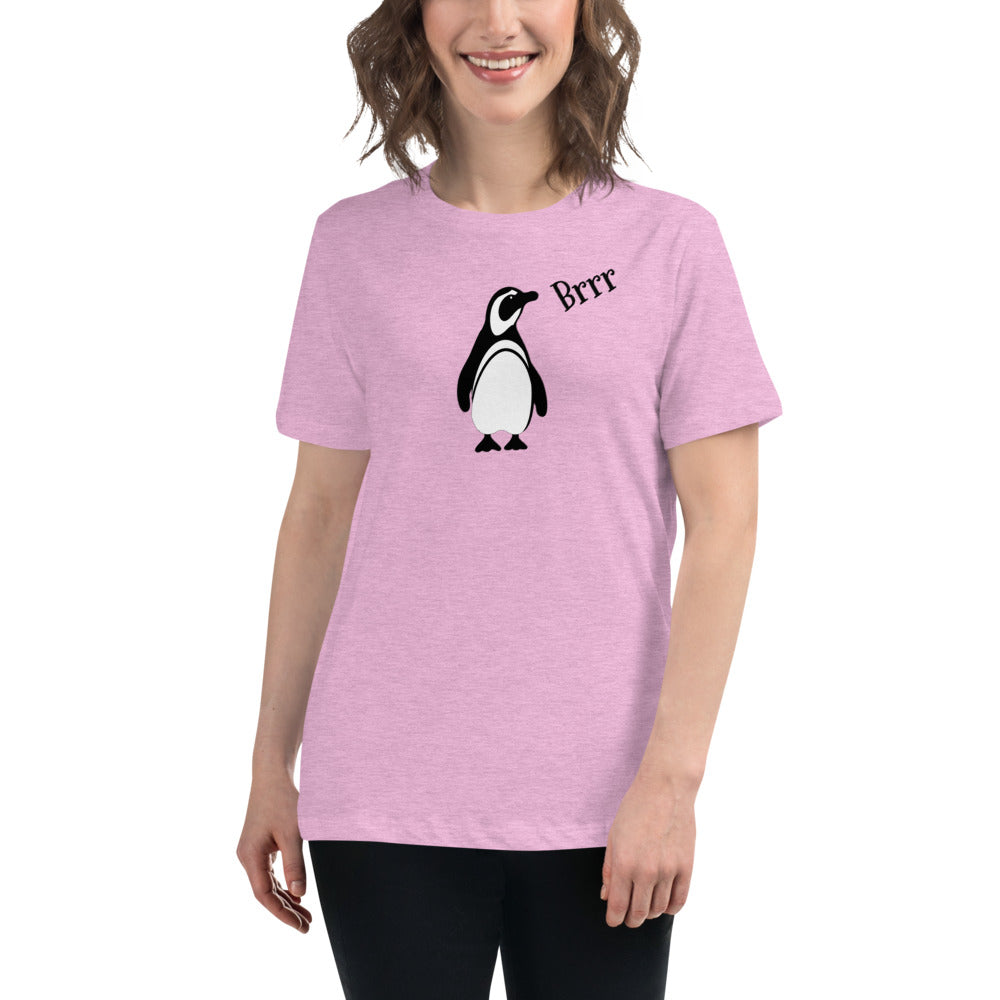 Women's Relaxed T-Shirt - Penguin Brrr