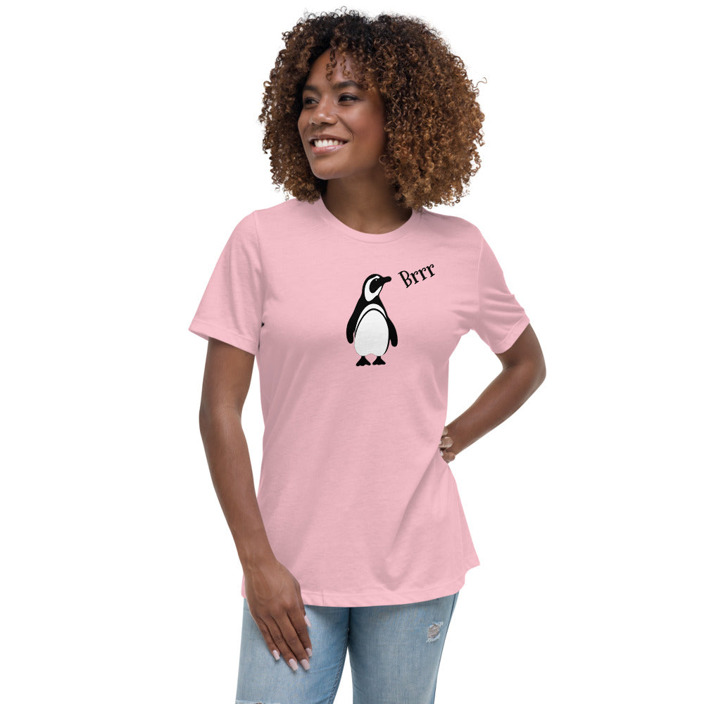 Women's Relaxed T-Shirt - Penguin Brrr